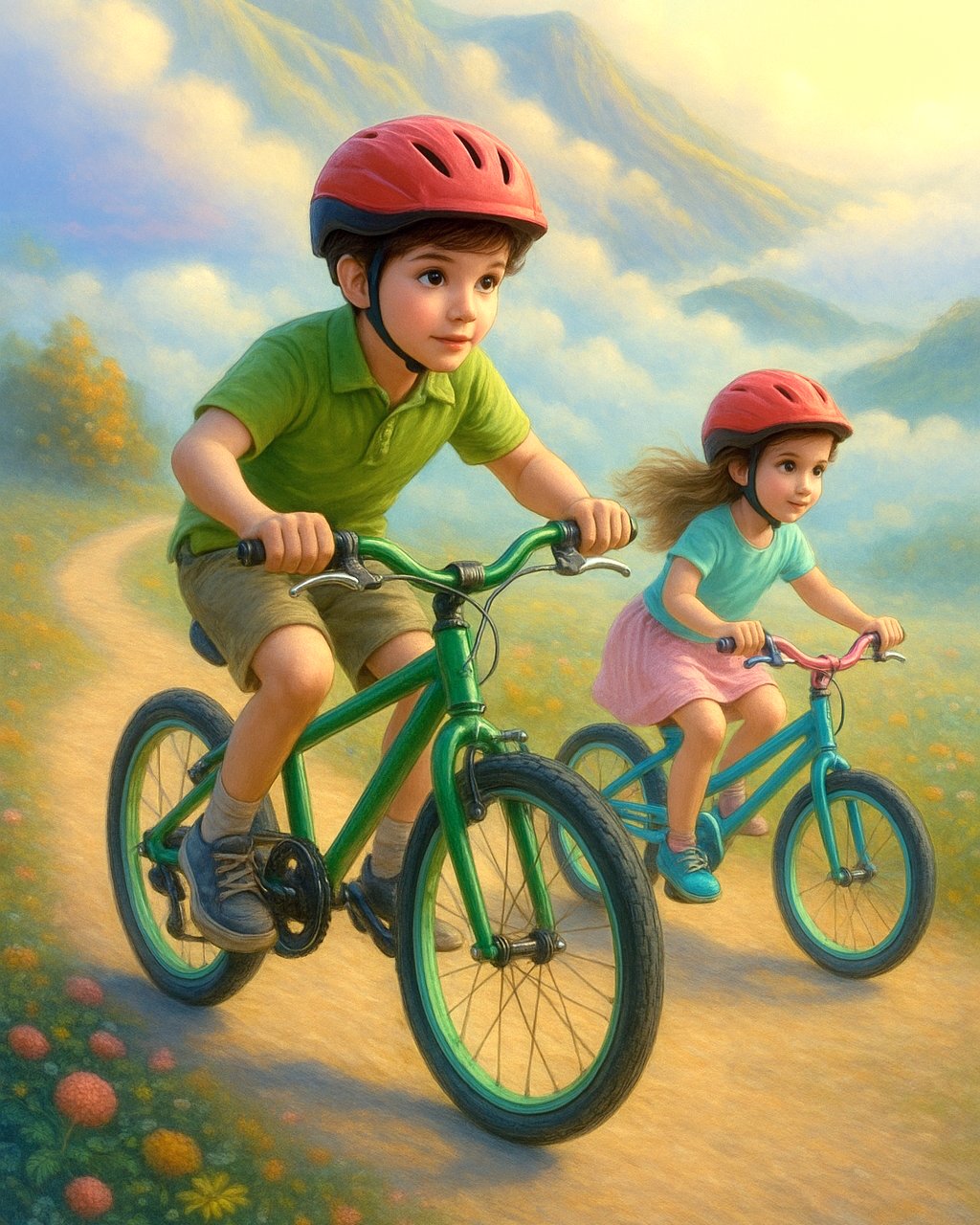 Mit dem Fahrrad auf den großen Riesen