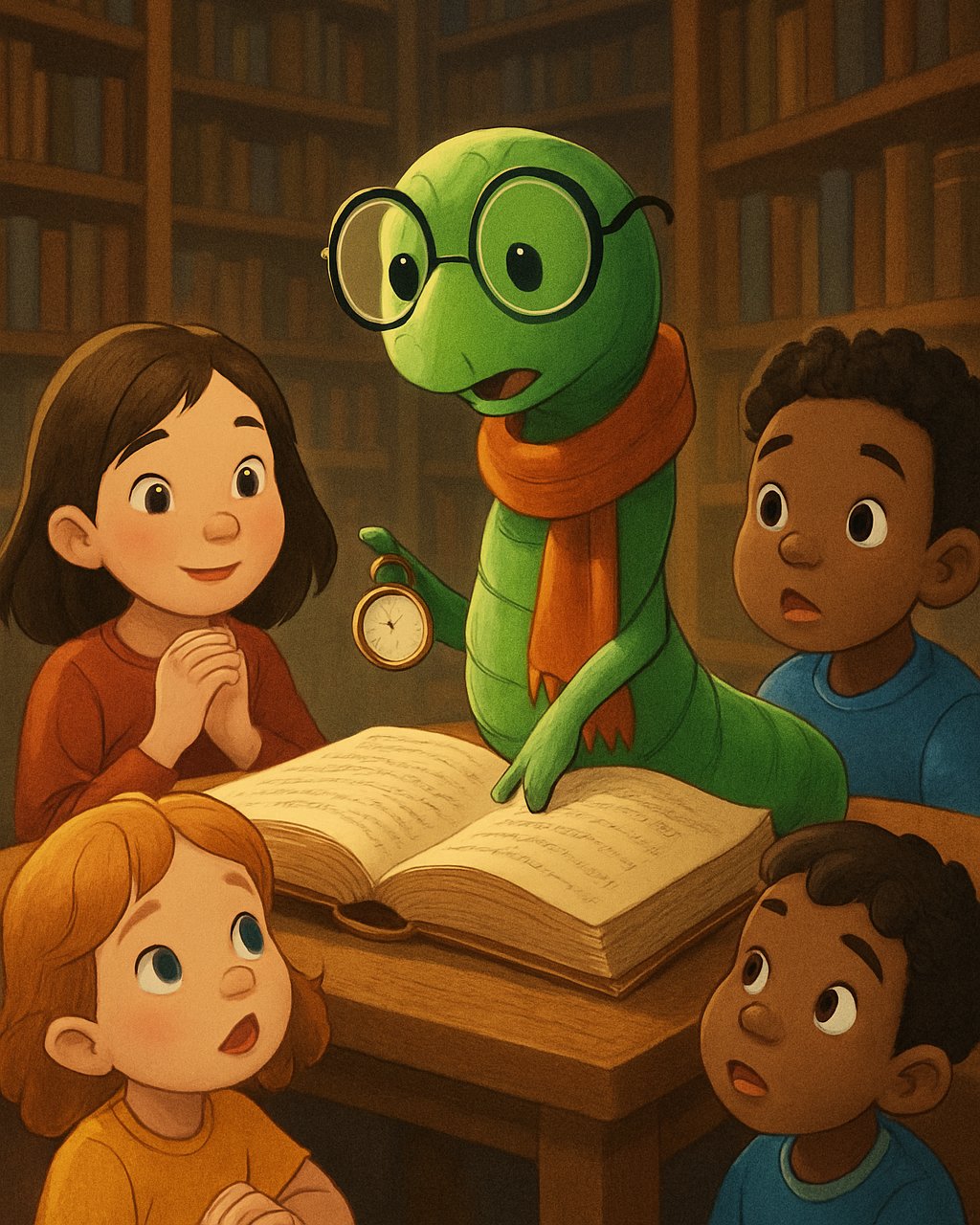 Der Bücherwurm liest vor