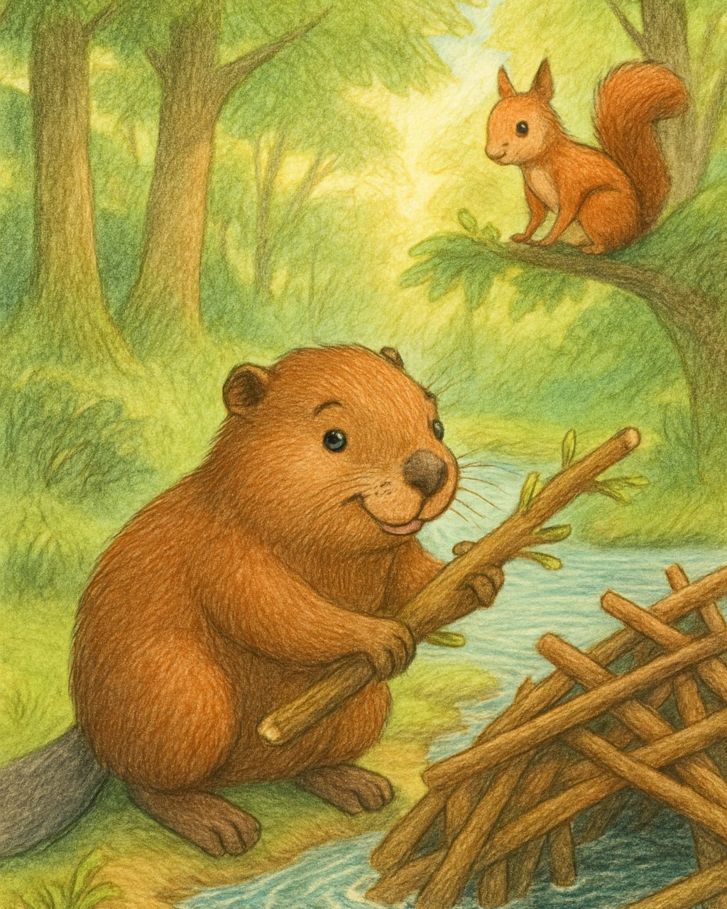 Bild: Bila Biber baut ein Zuhause