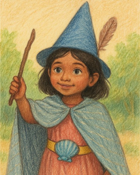 Illustration für Gute-Nacht-Geschichte: Saras Strandschätze