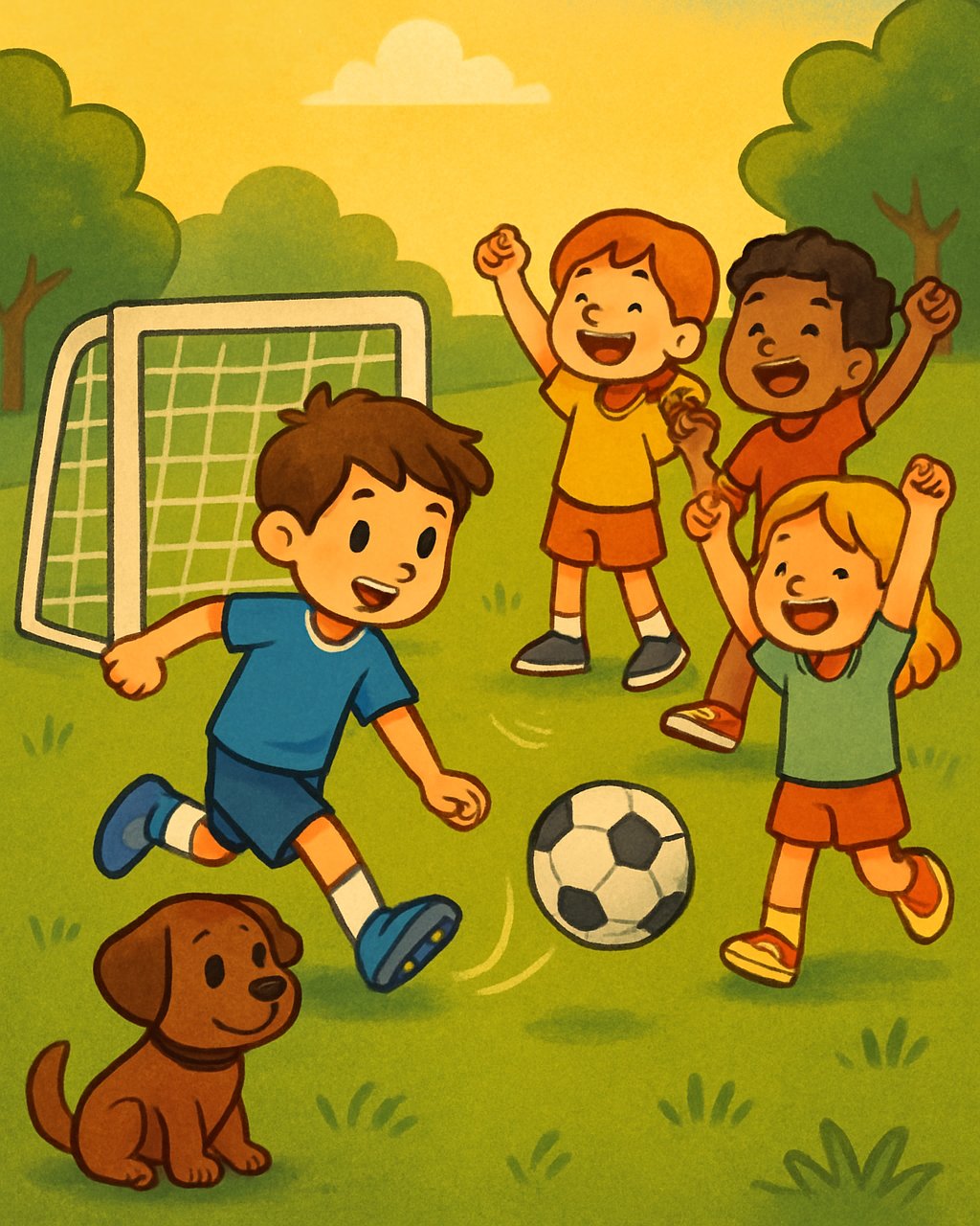 Eriks Fußballtournier im Park