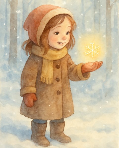 Die schimmernde Schneeflocke