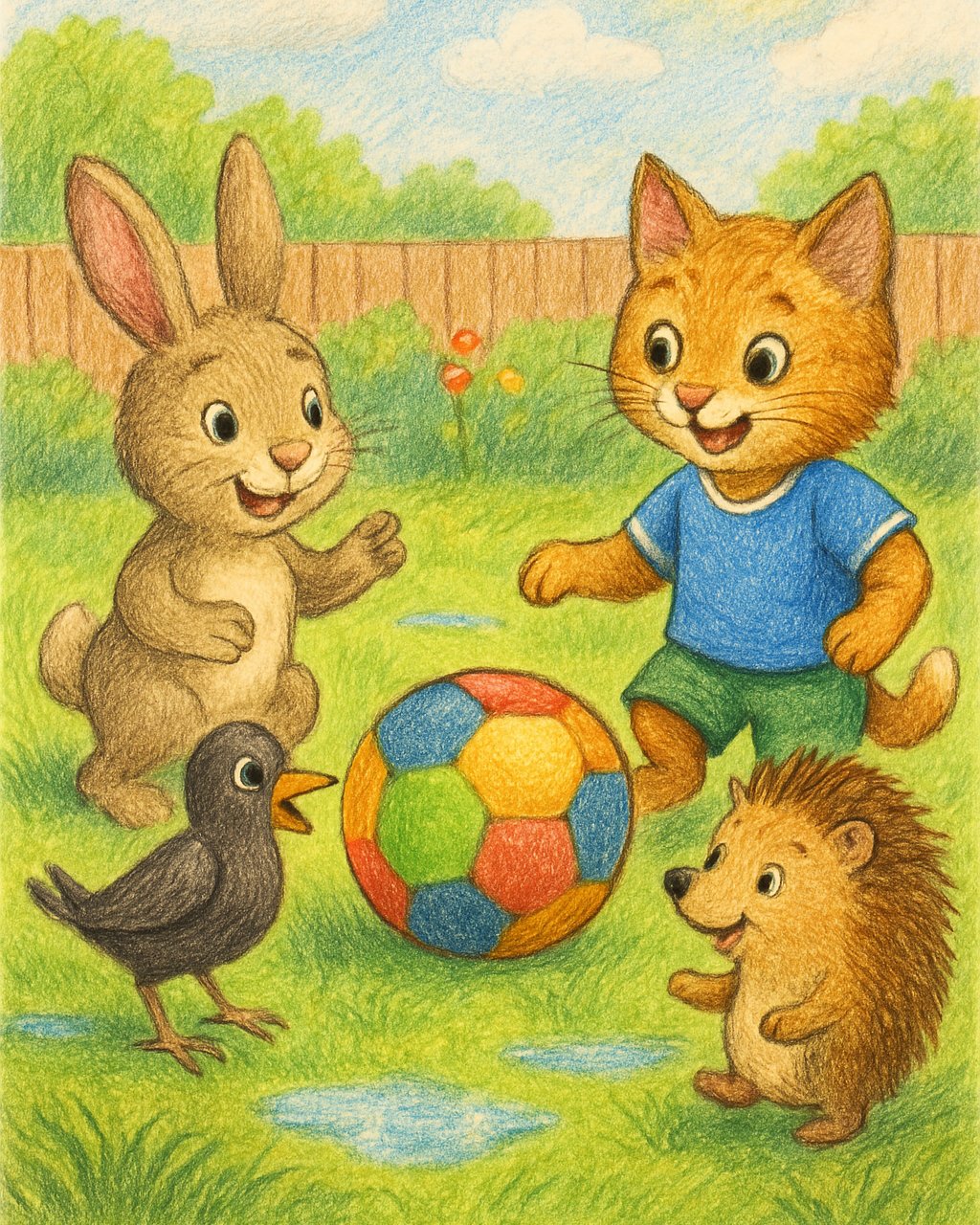 Ein Fußball und seine Freunde